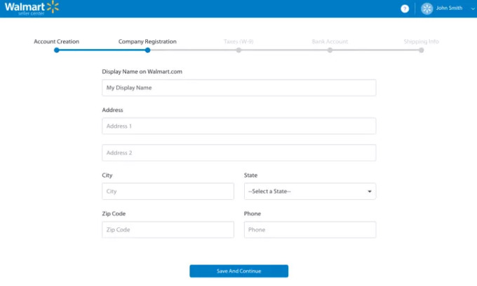 Sell on Walmart Marketplace: Company Registration Sell on Walmart Marketplace Company Registration