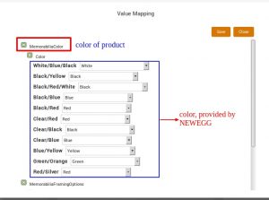 Mechanism of attribute value mapping in NewEgg using Newegg Marketplace ...