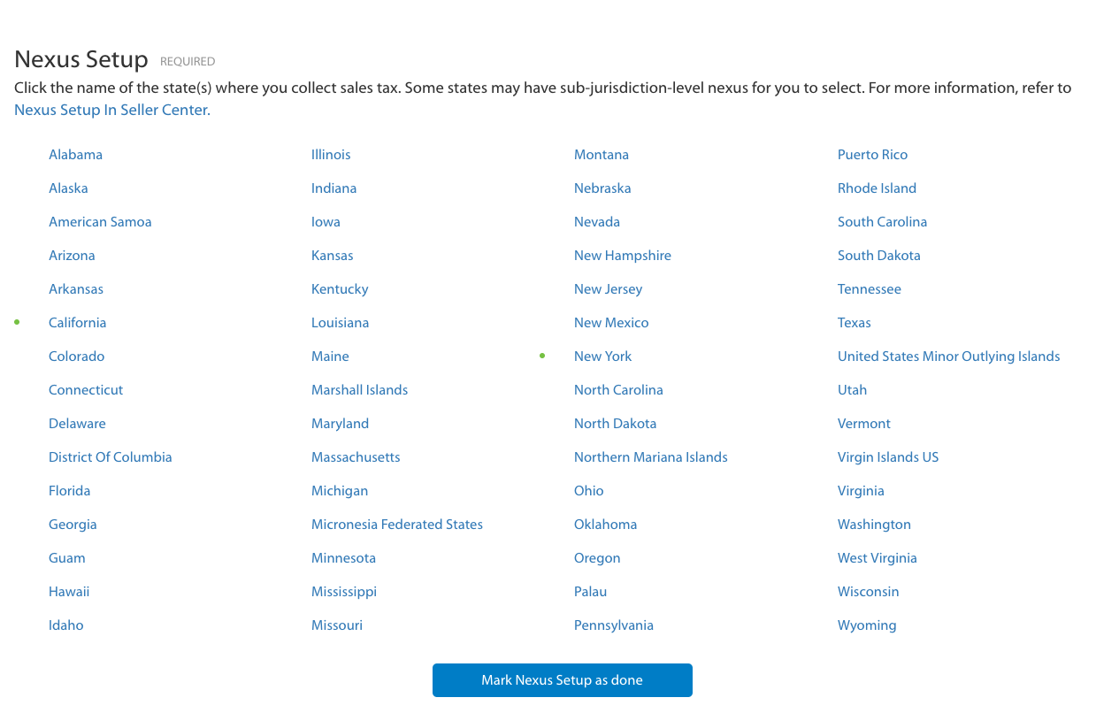 How to configure Sales Tax Information in Walmart Seller Center