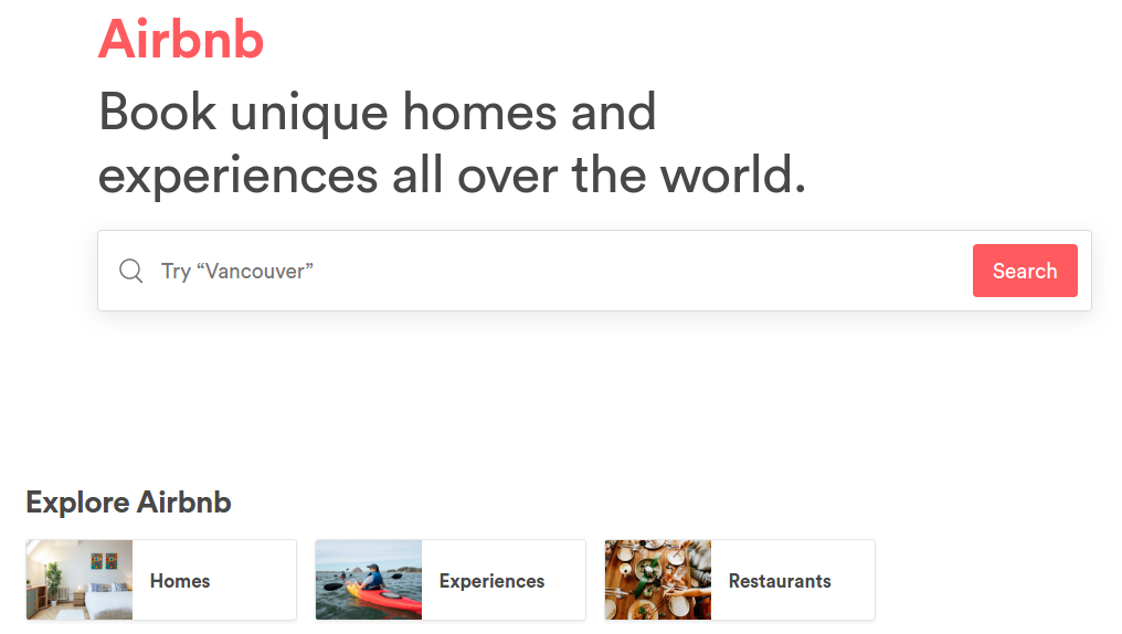 website like Airbnb