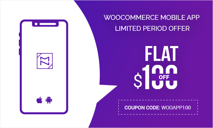 Flat $100 Off | WooCommerce Mobile App Cool Summer Offer