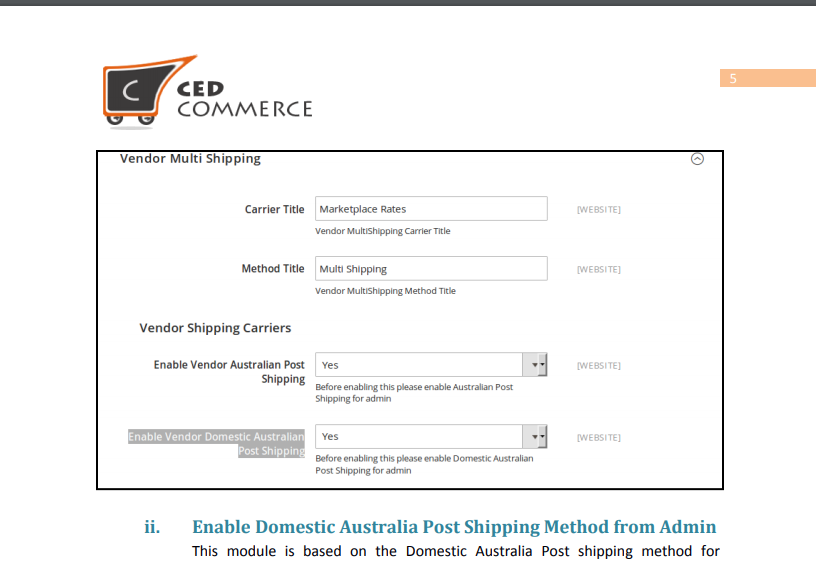 Vendor Domestic Australia Post Shipping Addon