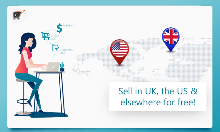 Global ecommerce marketplace: Sell in UK, the US & elsewhere for free!