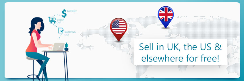Global ecommerce marketplace: Sell in UK, the US & elsewhere for free!