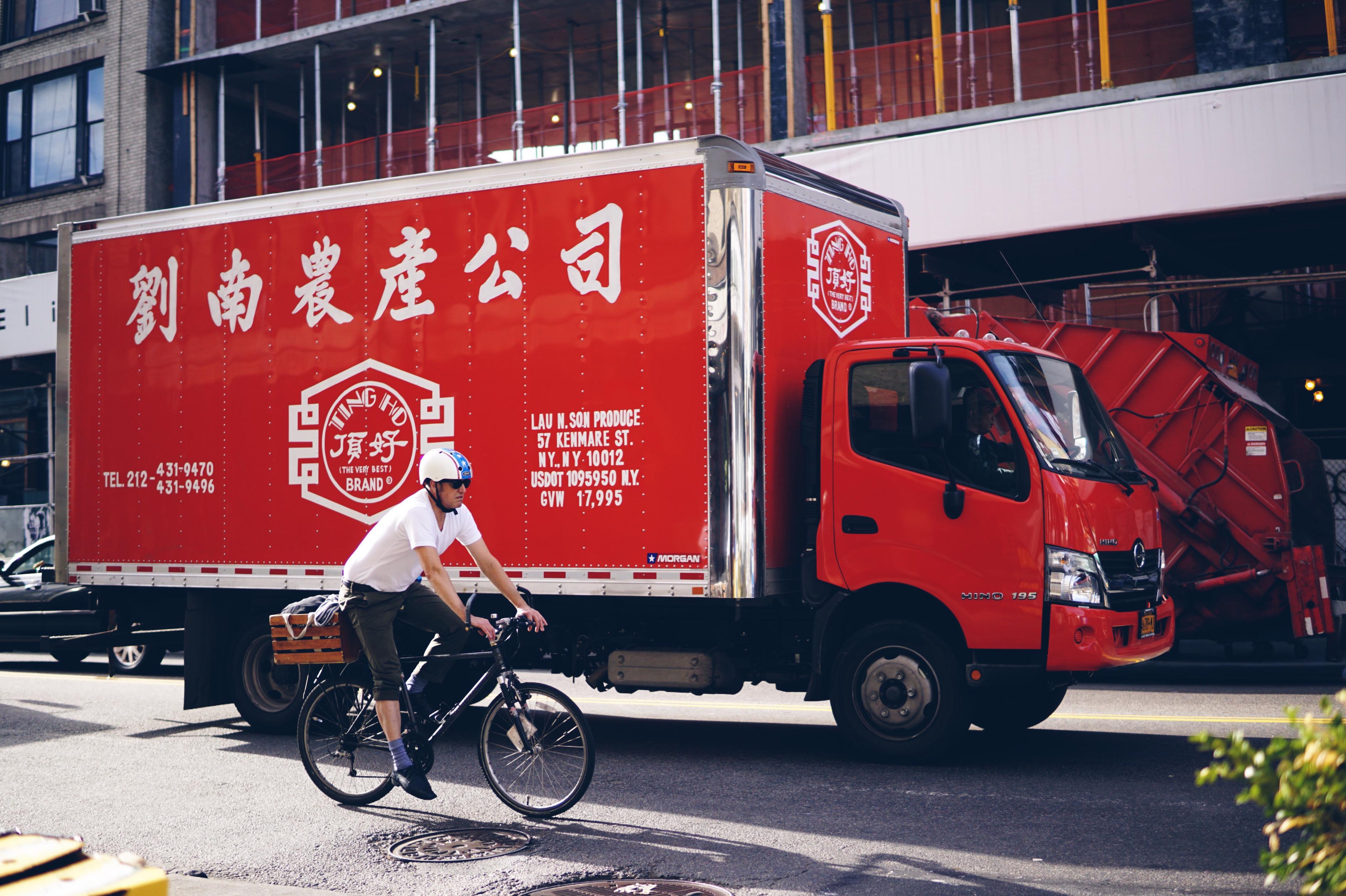 chinese new year delivery truck