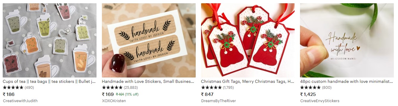 Labels for Handmade Items  Sell Handmade Items with Name Maker