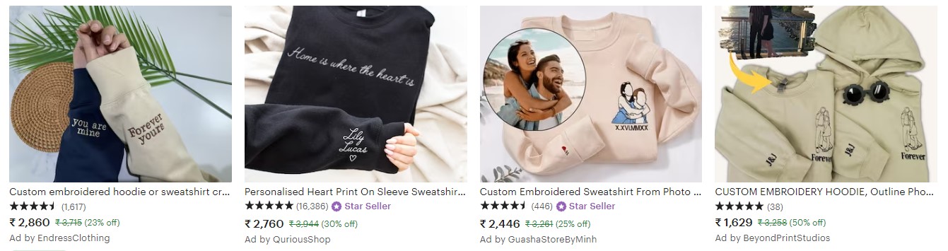 top selling items on etsy is clothes