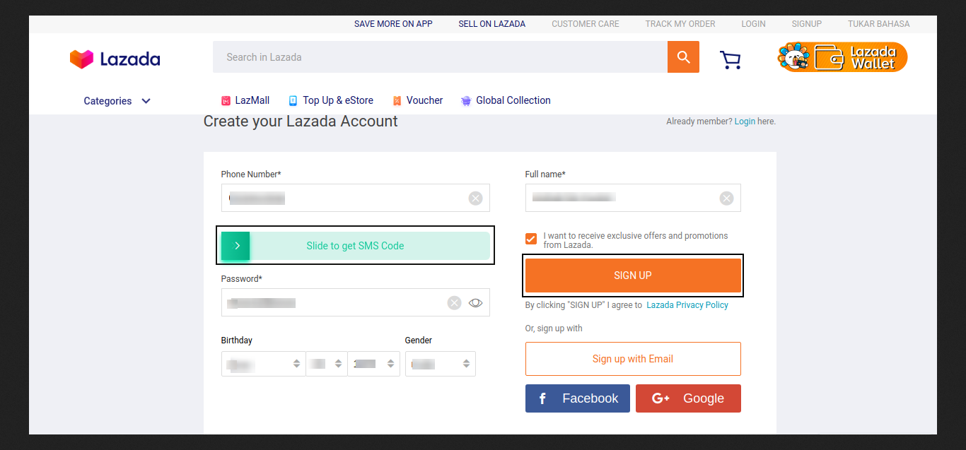 Lazada seller center login