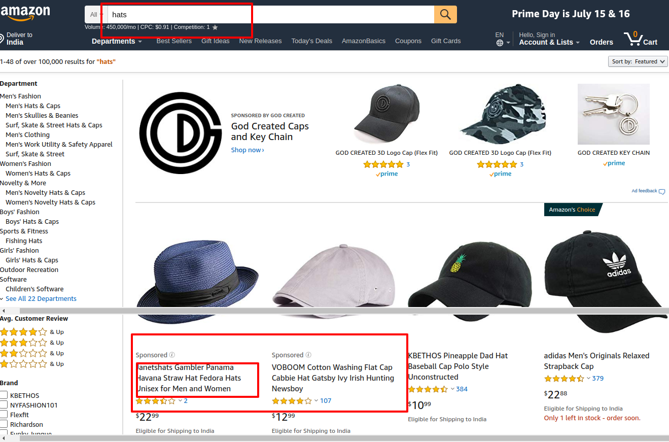 example of amazon pay per click