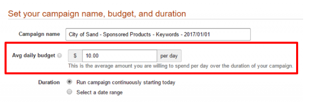 setting bids in amazon pay per click