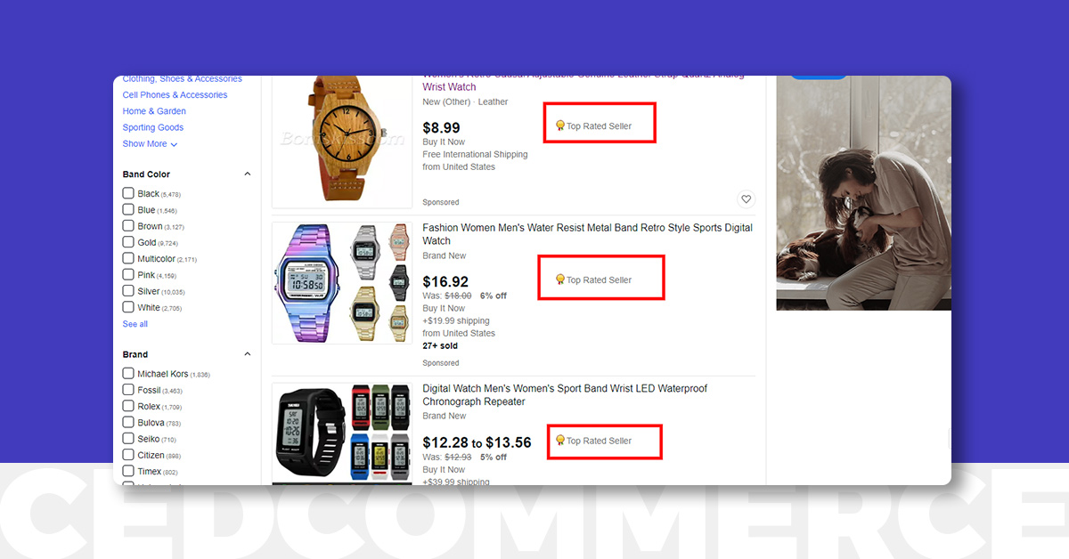 eBay SEO Top Rated sellers
