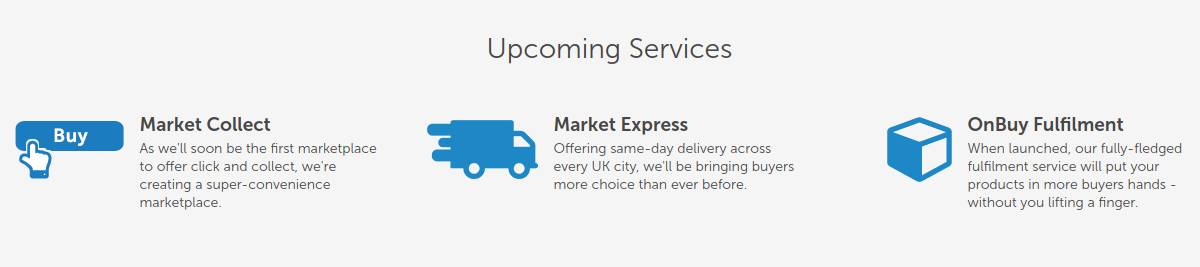 upcoming servcies to sell on onbuy shop upcoming features of onbuy marketplace