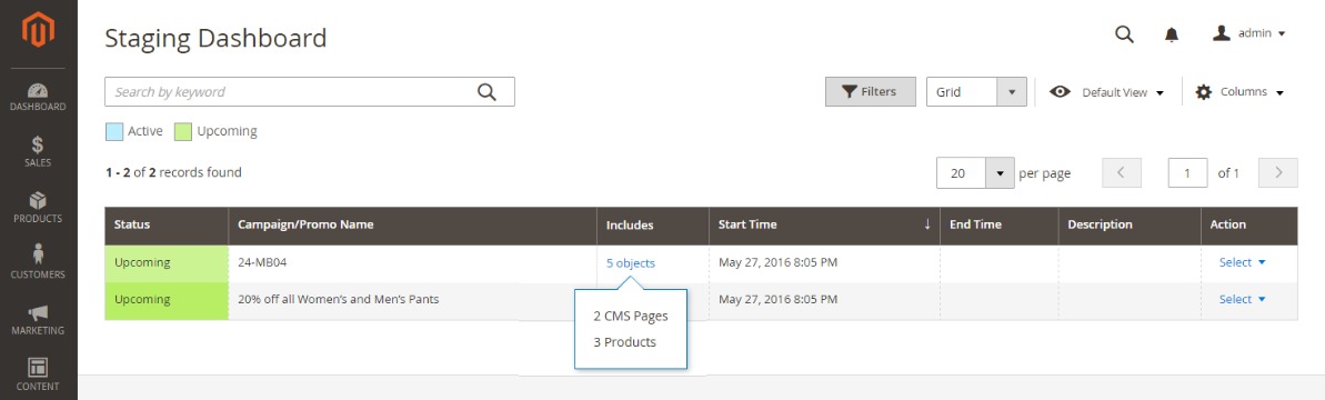 content staging feature in magento enterprise commerce