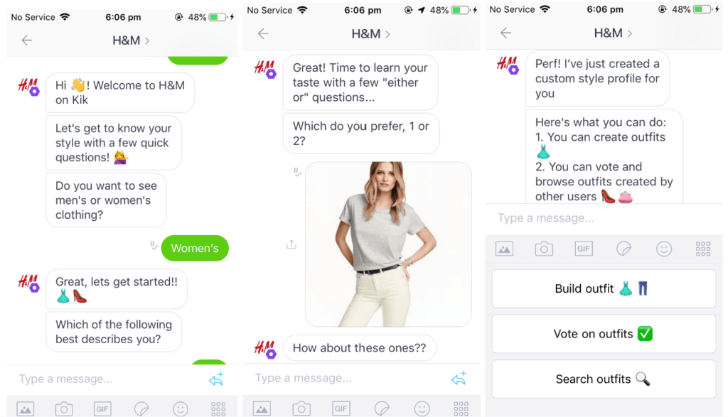 Personalized shopping experience with Conversational Commerce