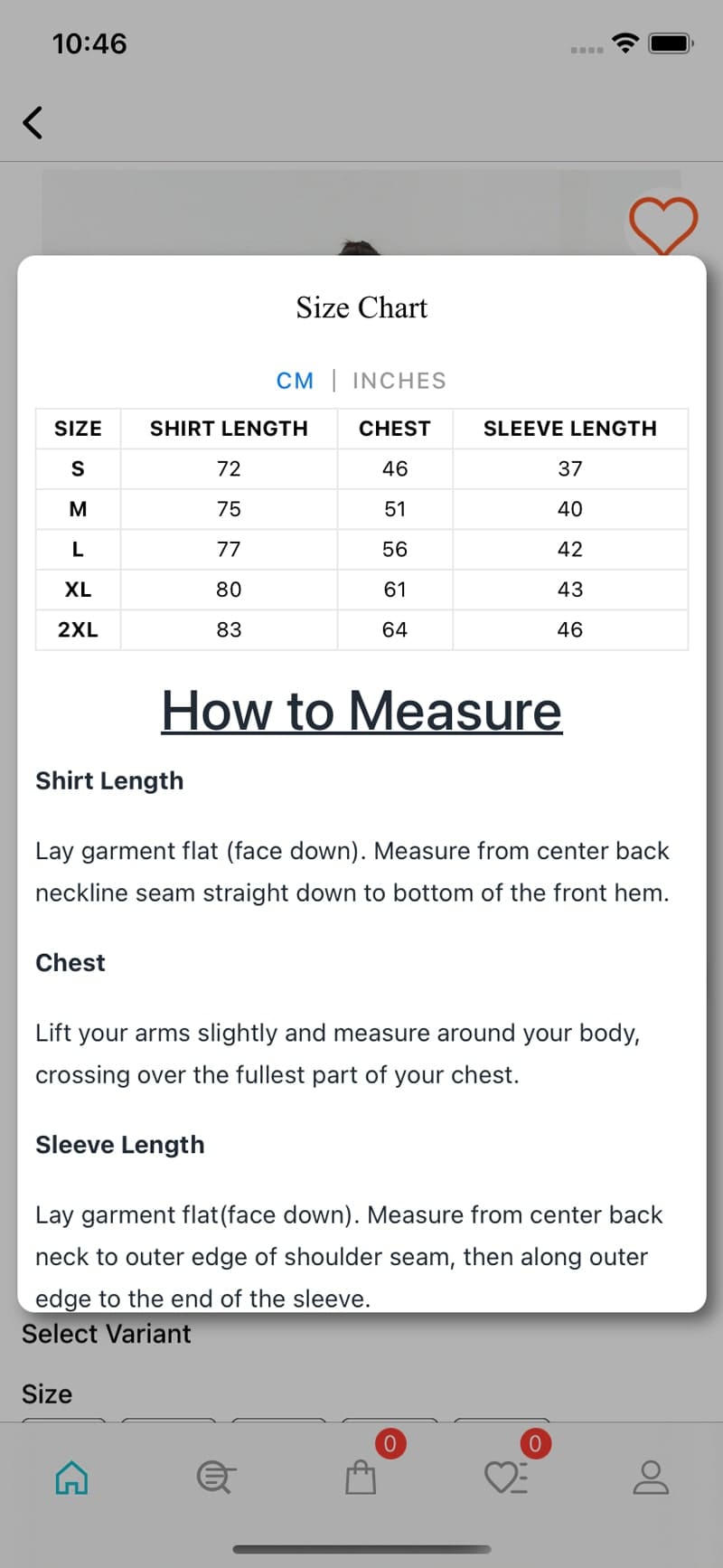 Magenative integration with apparel sizing chart & Recommender