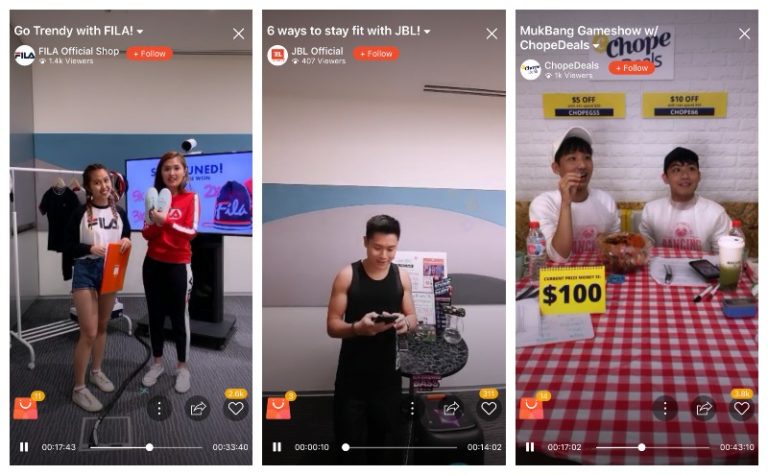 livestreaming feature shopee