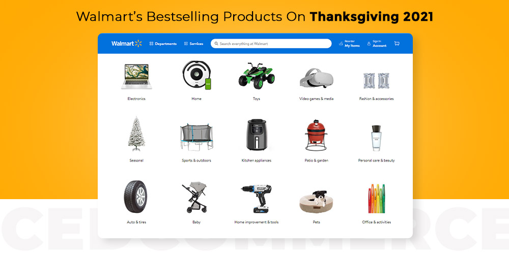 Walmart's bestselling products on thanksgiving 2021