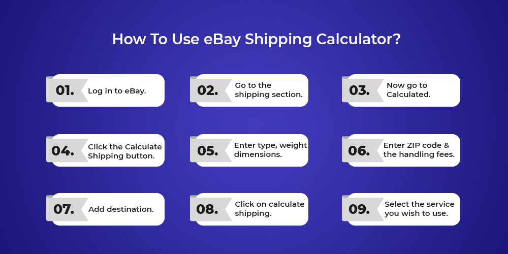 How to use ebay shipping calculator