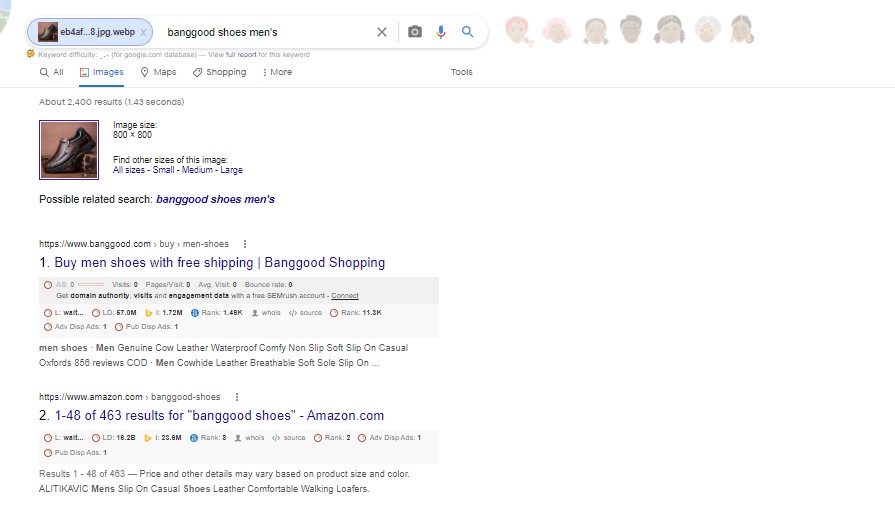 google reverse image search