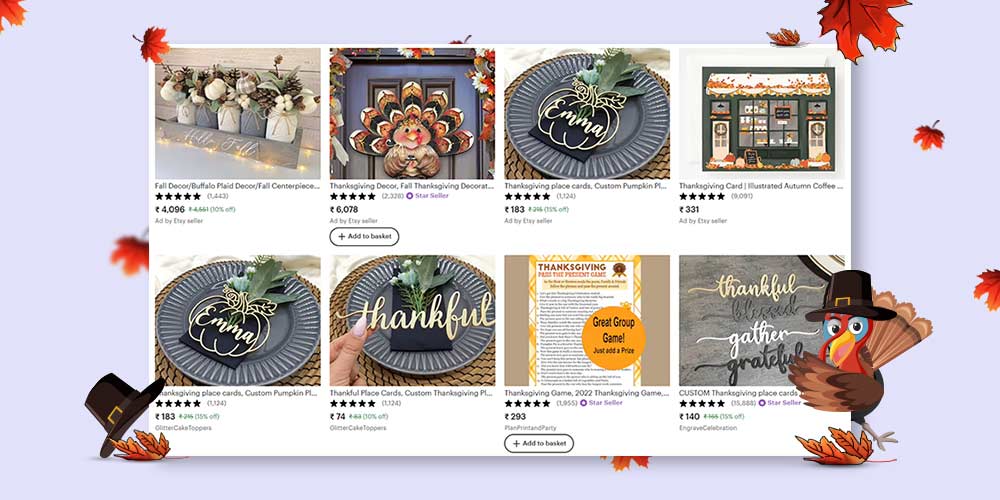 Etsy thanksgiving cards