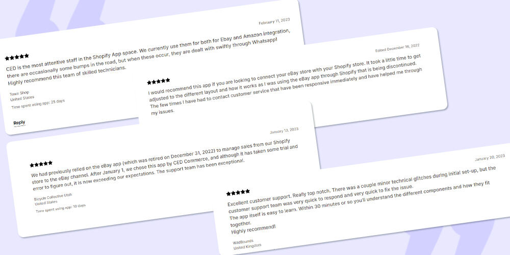 Collage of Happy Sellers Share Reviews of CedCommerce