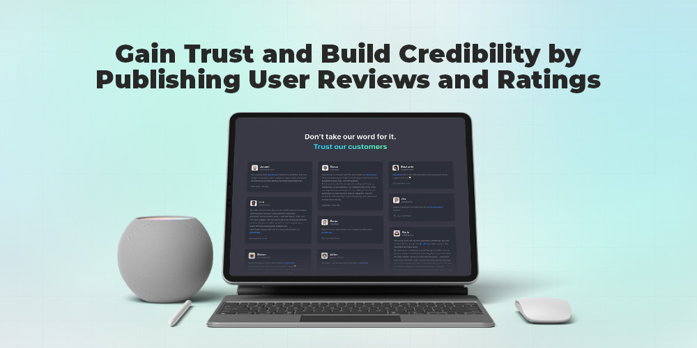 Gain Consumers trust with ratings 
