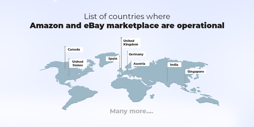 Countries in which marketplaces are operational