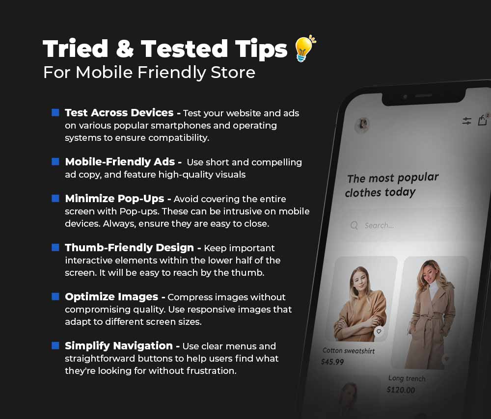 mobile friendly store tried and tested tips
